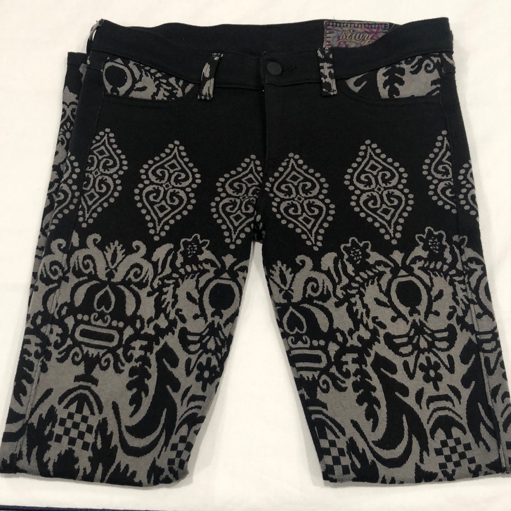 Siwy. Black Printed Cotton Pants